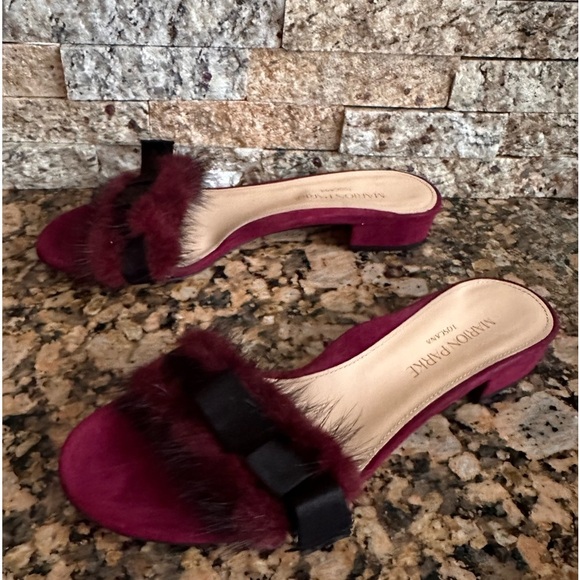 MARION PARKE
Velvet Feather Trim Sandals - Picture 3 of 8